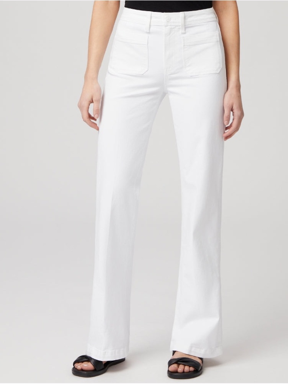 PAIGE White Wide Leg Jeans